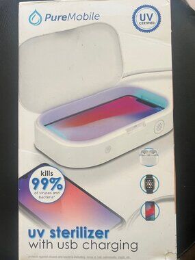 PureMobile UV Sterilizer with USB Charging Vivitar Phone Sanitizer Box